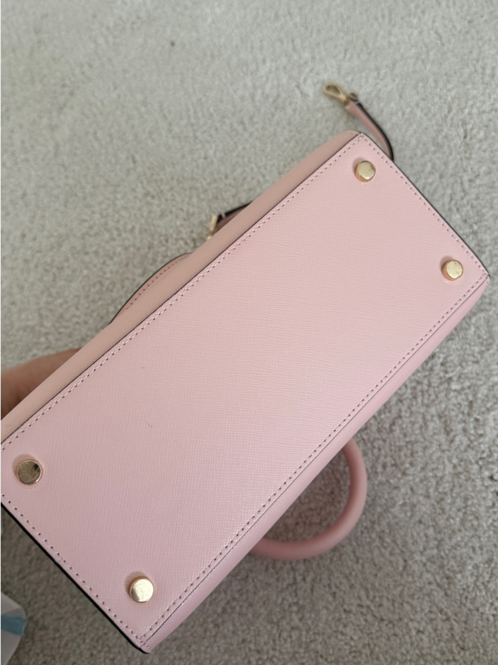 kate spade Pink Saffiano Leather Satchel with Gold Hardware - Picture 6 of 7